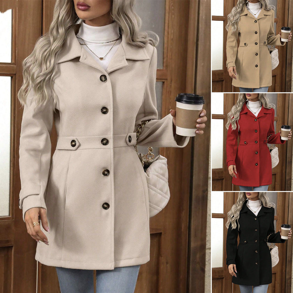 Elena Elegant Wool Coat