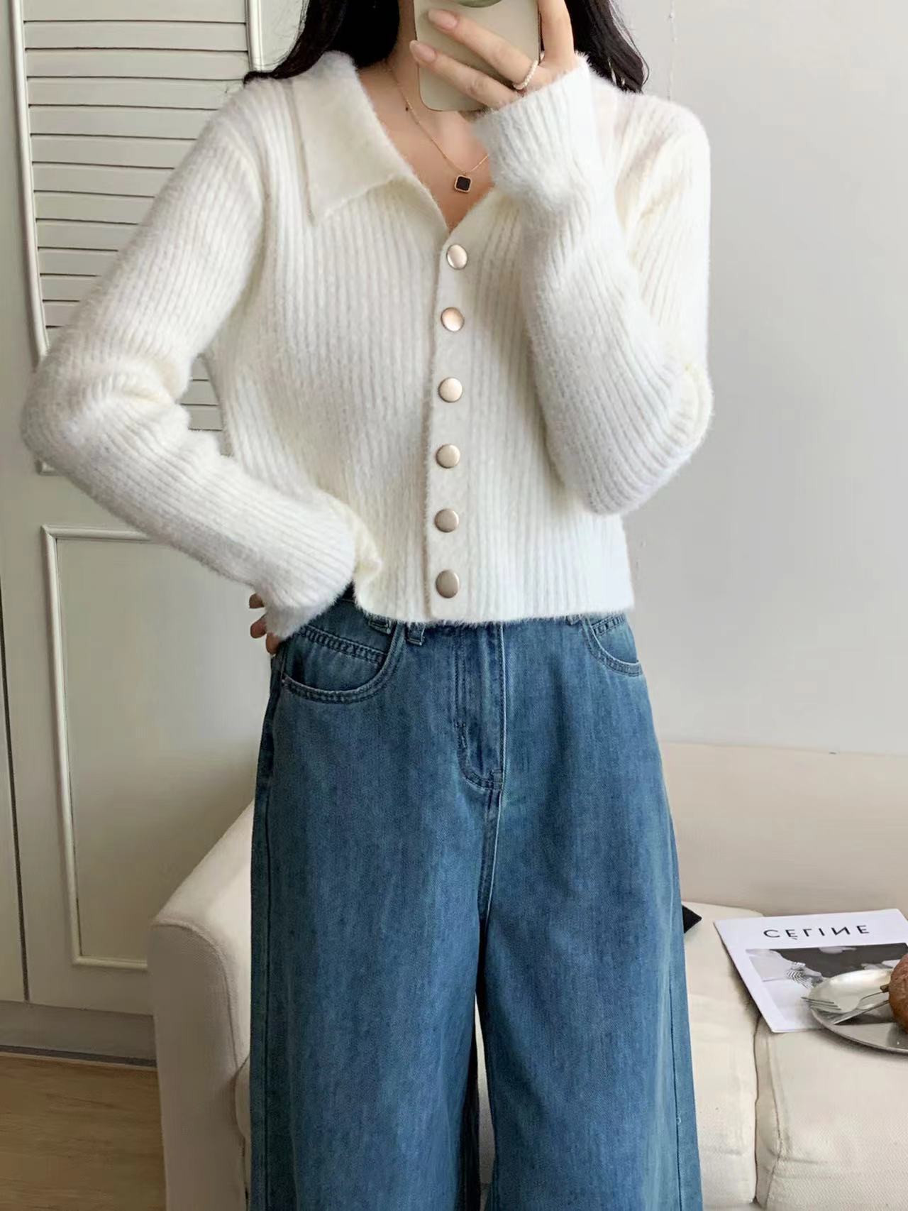 Loose Temperament Soft Glutinous Knitted Cardigan For Women