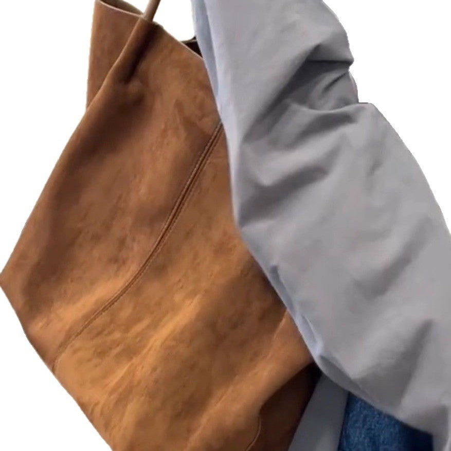 Commuter Retro Large Capacity Autumn And Winter Portable Tote Bag