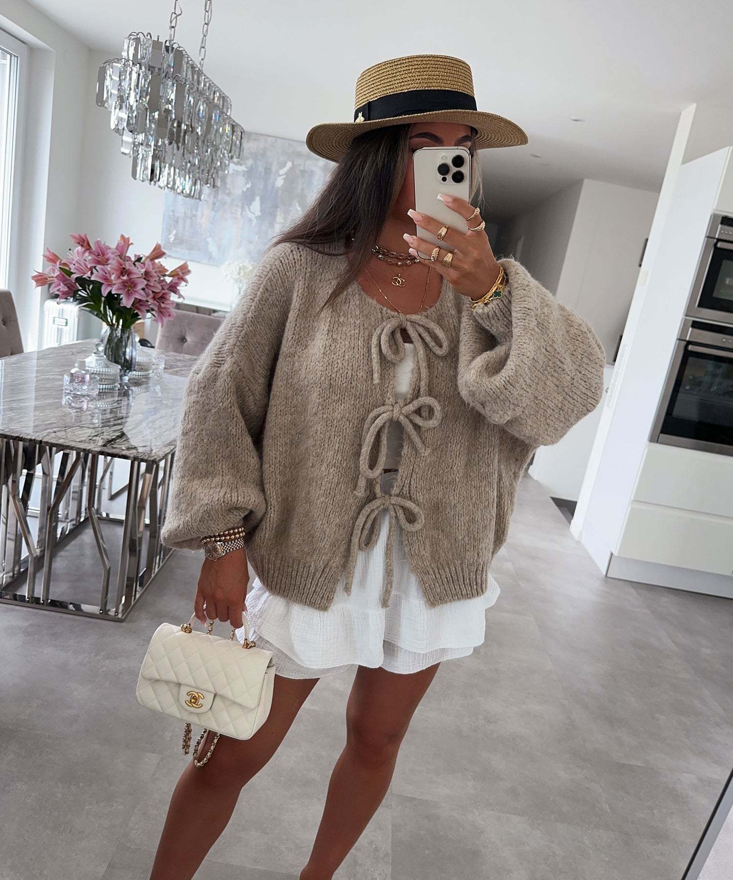 Casual Knitted Bow Cardigan ✨