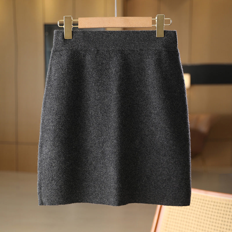 Women's Bags Body Little Short Dress Pure Wool Knit Skirt