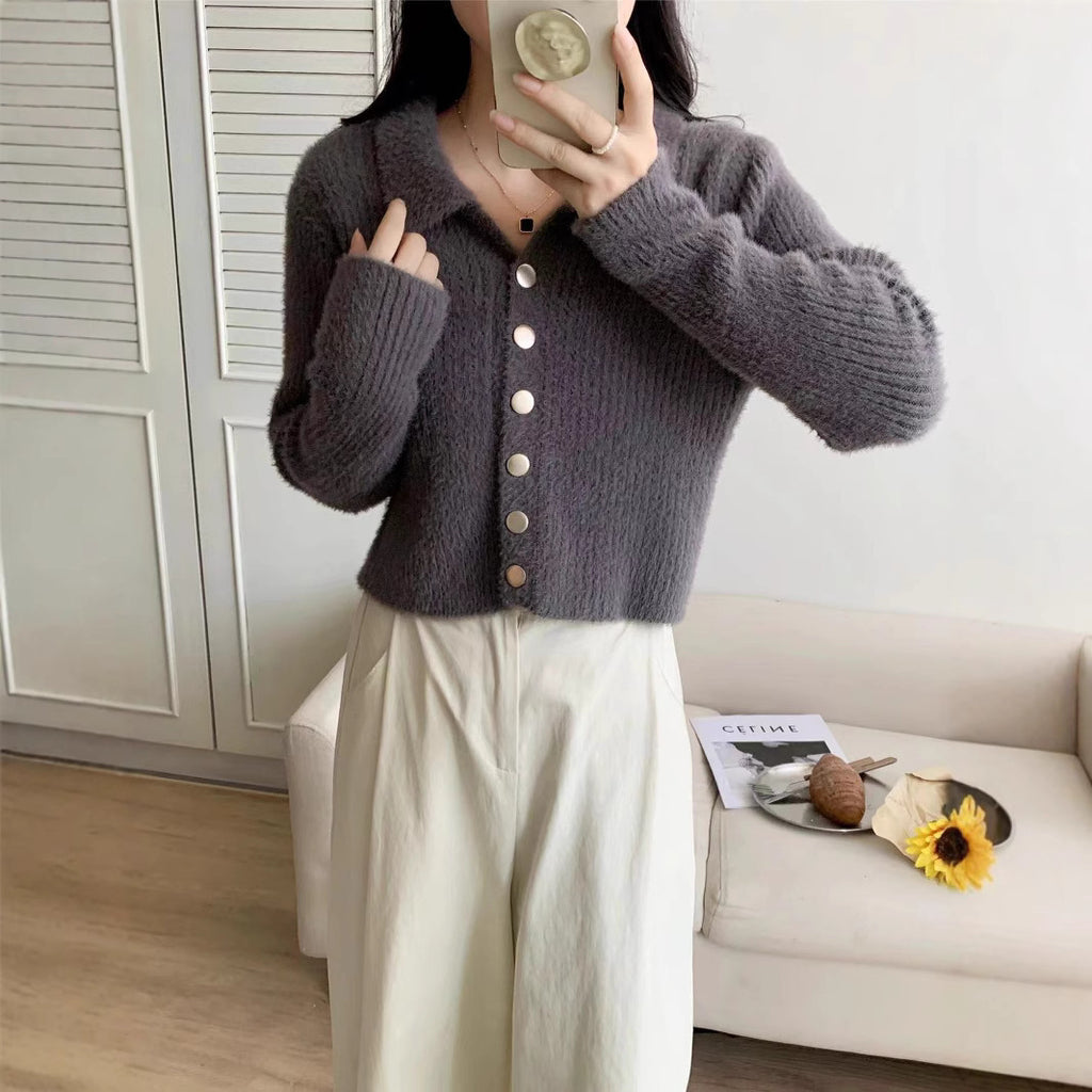 Loose Temperament Soft Glutinous Knitted Cardigan For Women