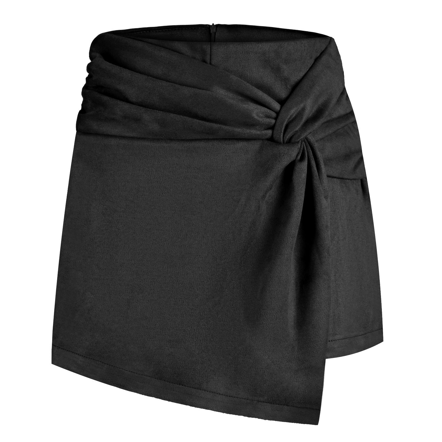 Heap Pleated Irregular Half-length Short Pantskirt Women