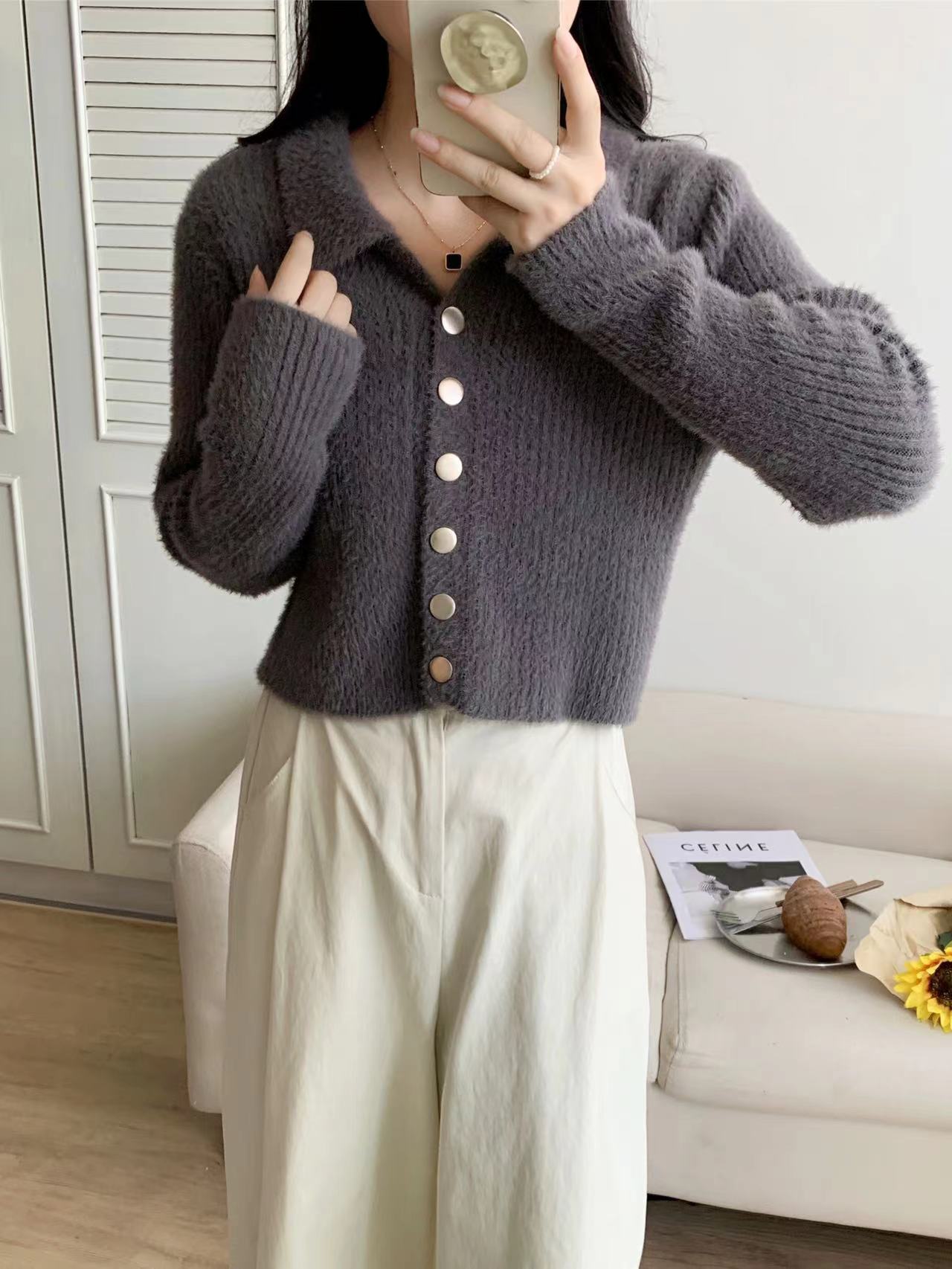 Loose Temperament Soft Glutinous Knitted Cardigan For Women