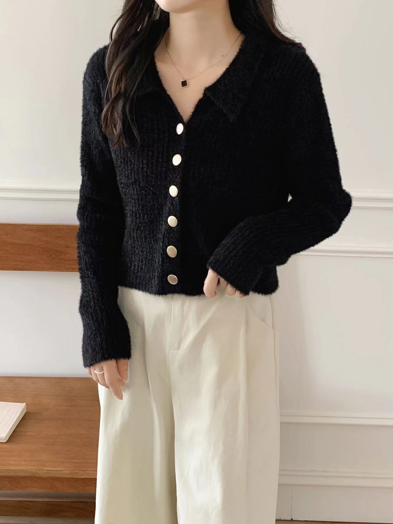 Loose Temperament Soft Glutinous Knitted Cardigan For Women
