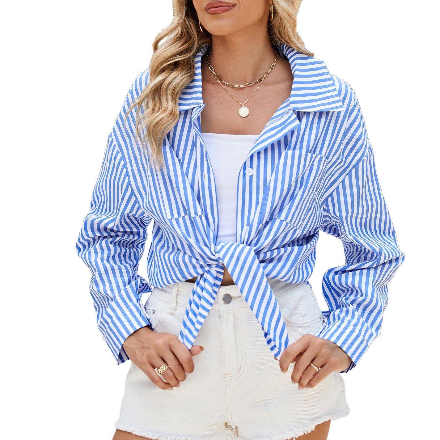 Marée Casual Striped Button-Up