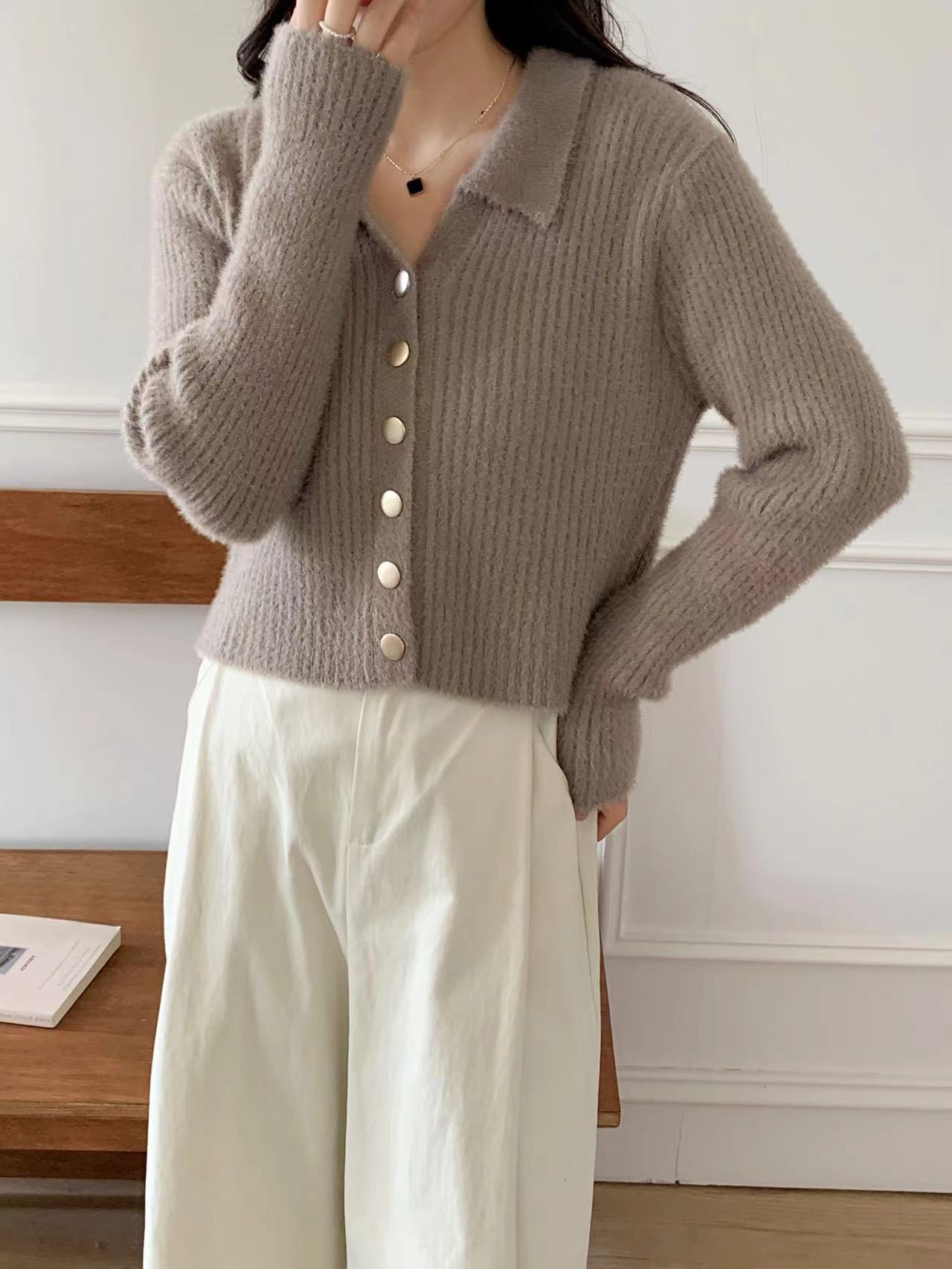 Loose Temperament Soft Glutinous Knitted Cardigan For Women