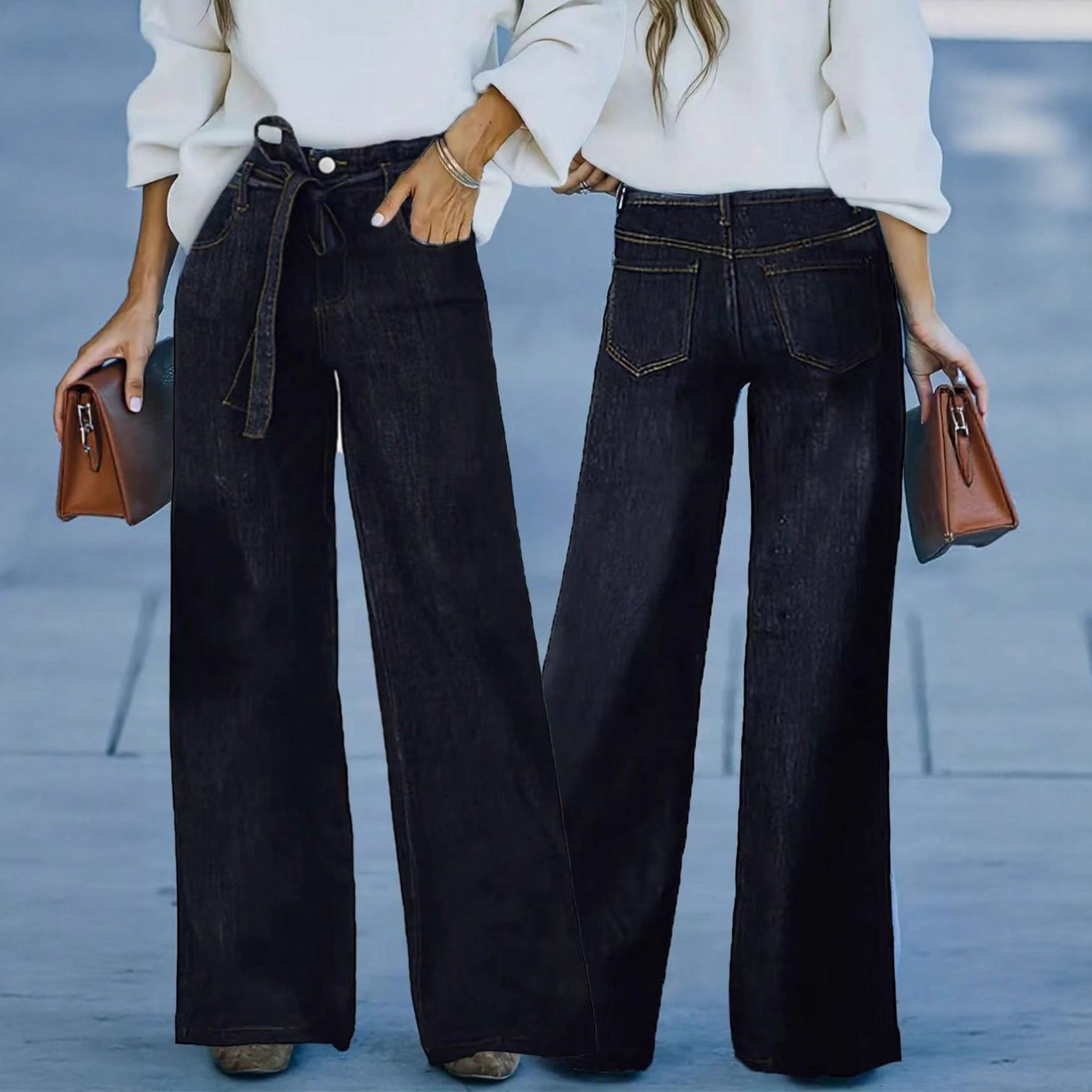 American Hot Girl Retro Wide Leg Jeans