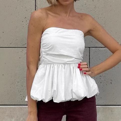 Summer French Style Temperament White Bra Vest