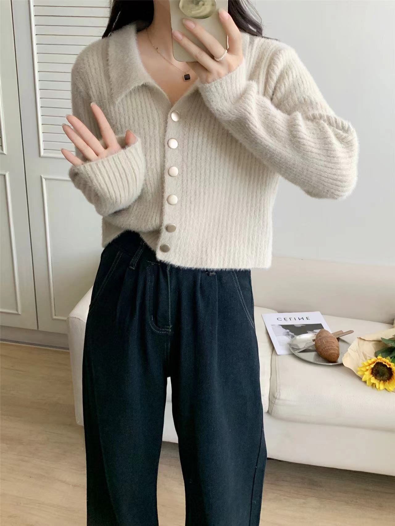 Loose Temperament Soft Glutinous Knitted Cardigan For Women