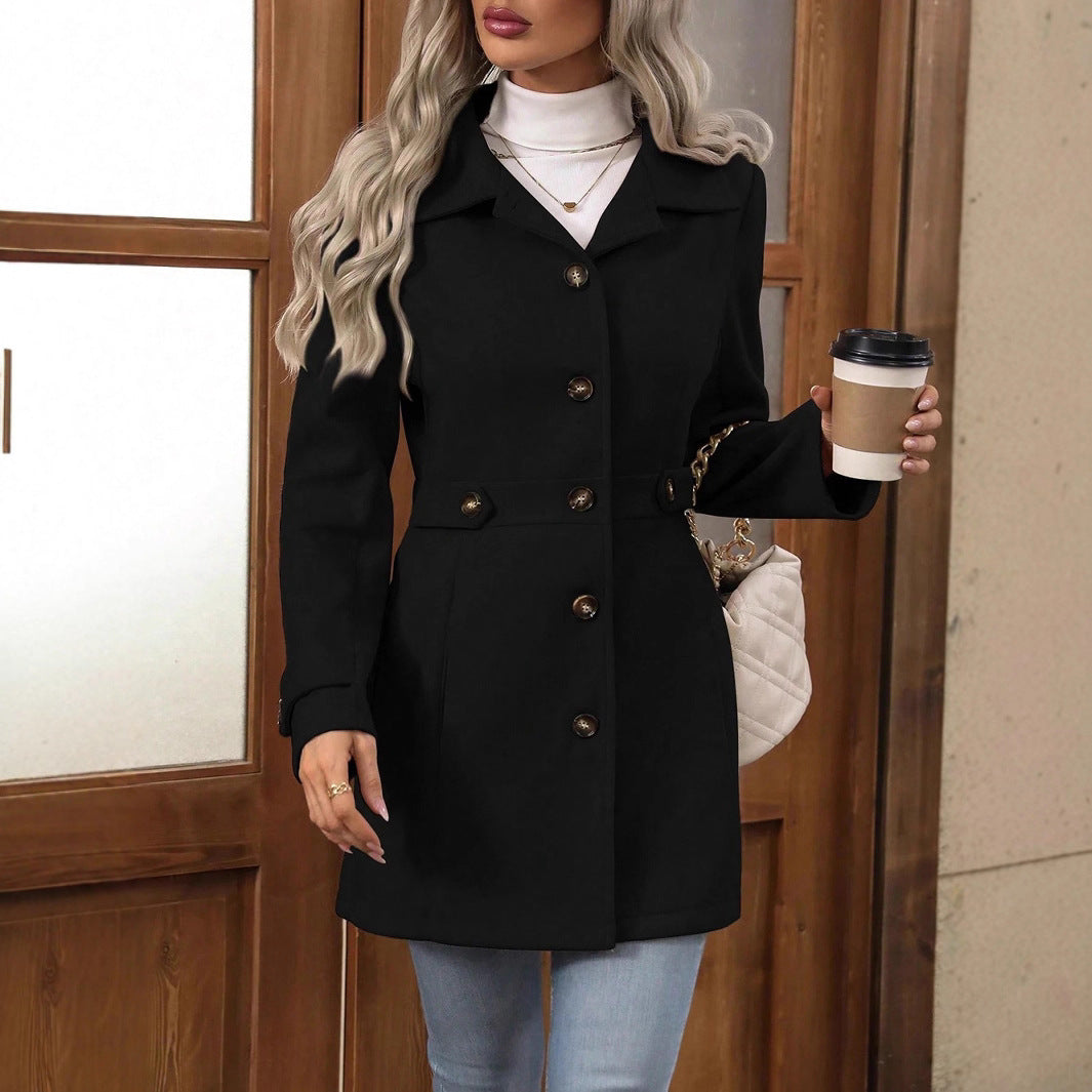Elena Elegant Wool Coat