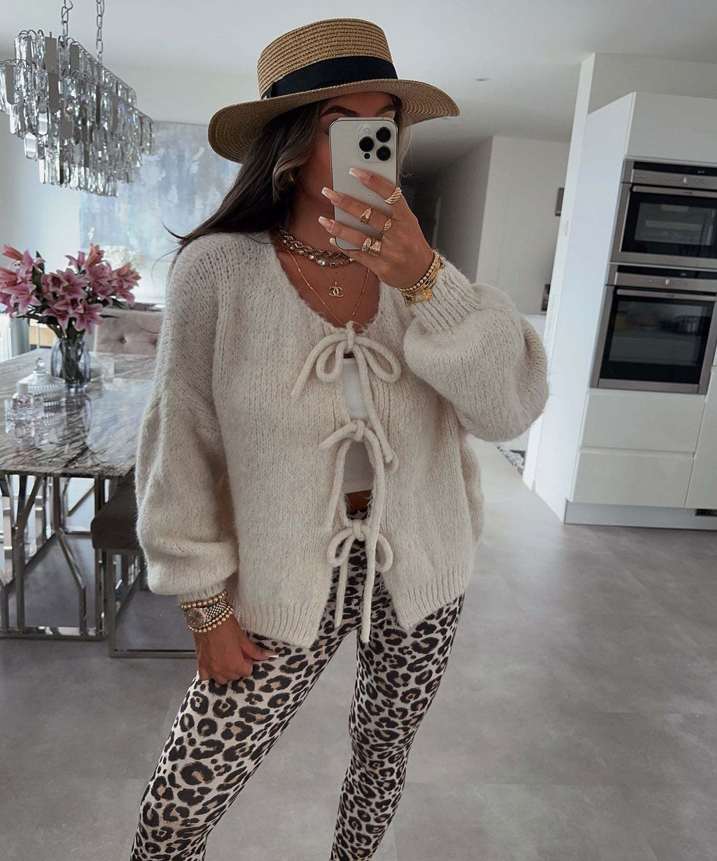 Casual Knitted Bow Cardigan ✨
