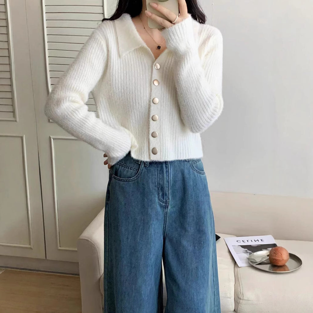 Loose Temperament Soft Glutinous Knitted Cardigan For Women