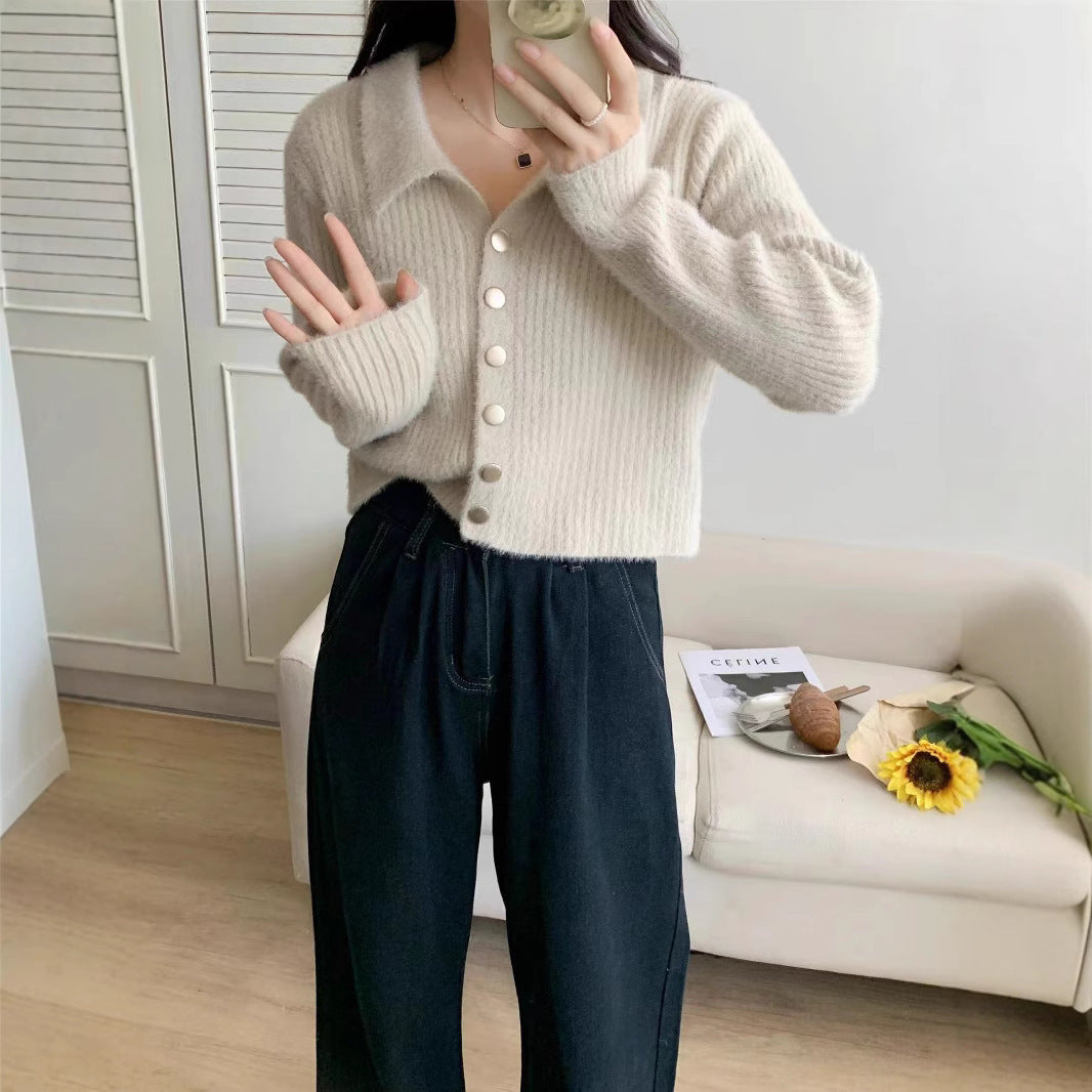 Loose Temperament Soft Glutinous Knitted Cardigan For Women