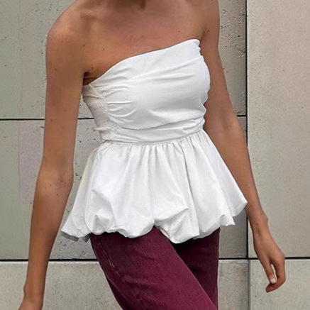 Summer French Style Temperament White Bra Vest